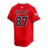 Travis Kelce Cleveland Guardians Red Alternate Jersey - Image 4
