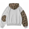 Vintage-style Camo Patchwork Oversized Hoodie 2026