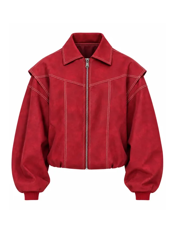 Women Oversized Bomber Jacket - Image 3
