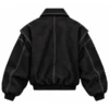 Women Oversized Red Bomber Jacket
