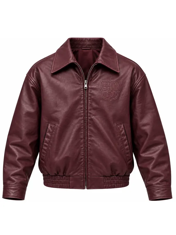 burgundy leather jacket