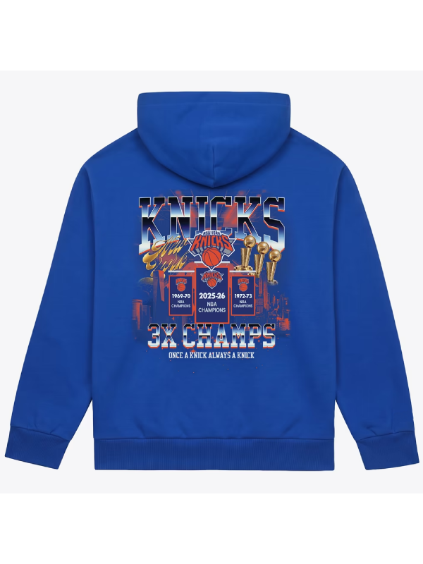 Knicks championship banners trophies graphic hoodie