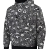 Fusion allover print hooded sweatshirt N-B-A Staple