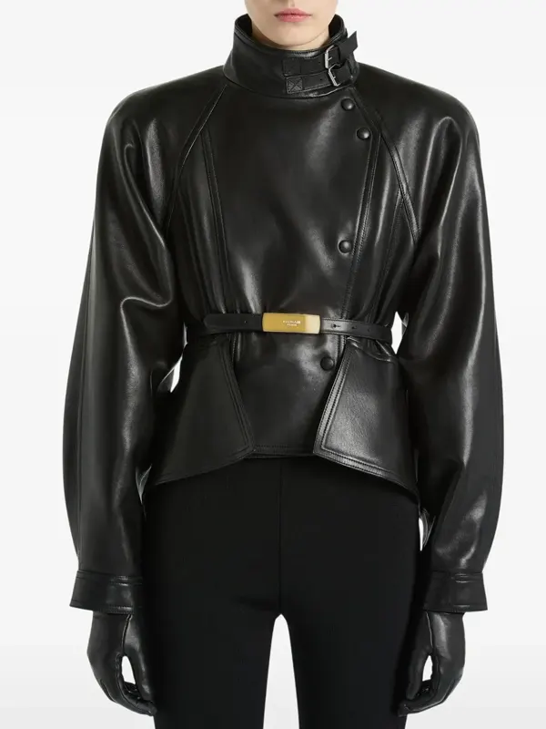 Sienna Miller Black Leather Jacket - Image 4