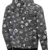 Basketball logos N-B-A Staple monochrome pullover hoodie