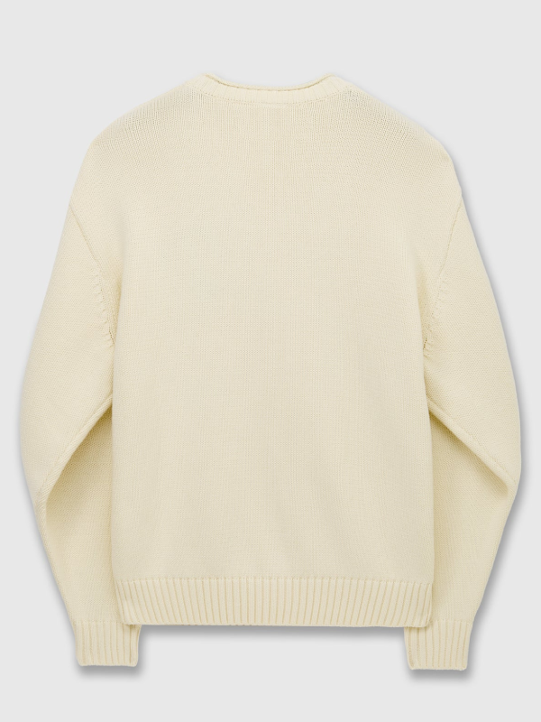 Staple X New York Yankees off-white ribbed crewneck sweater