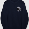 Staple Pigeon Yankees navy chunky knit pullover